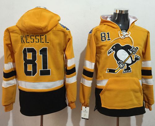 Penguins #81 Phil Kessel Gold Sawyer Hooded Sweatshirt Stadium Series Stitched NHL Jersey